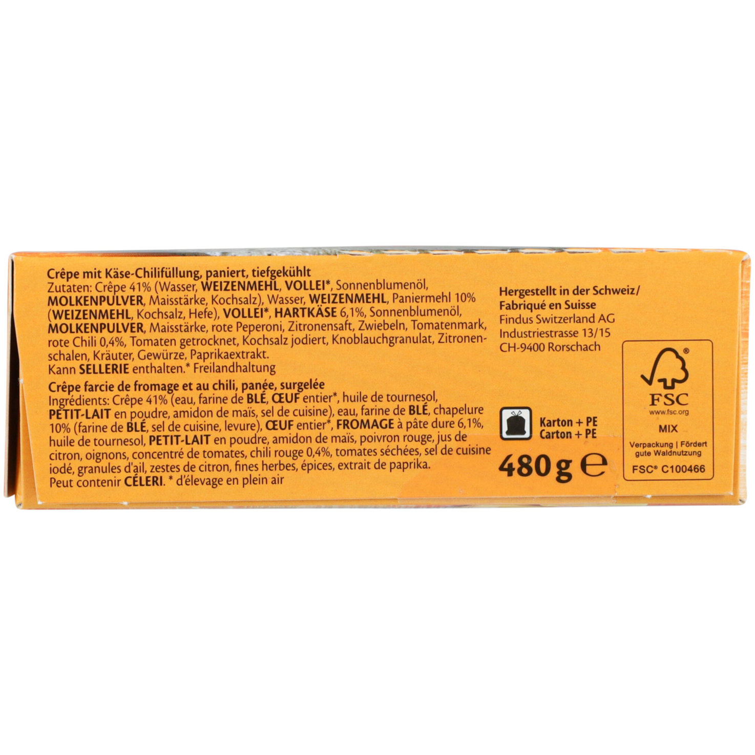 Findus Chili Cheese Plätzli 8x60g