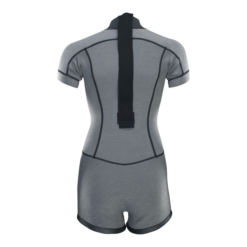 SHORTY FEMME ION AMAZE 2.5MM BACKZIP BLACK FLOWERS