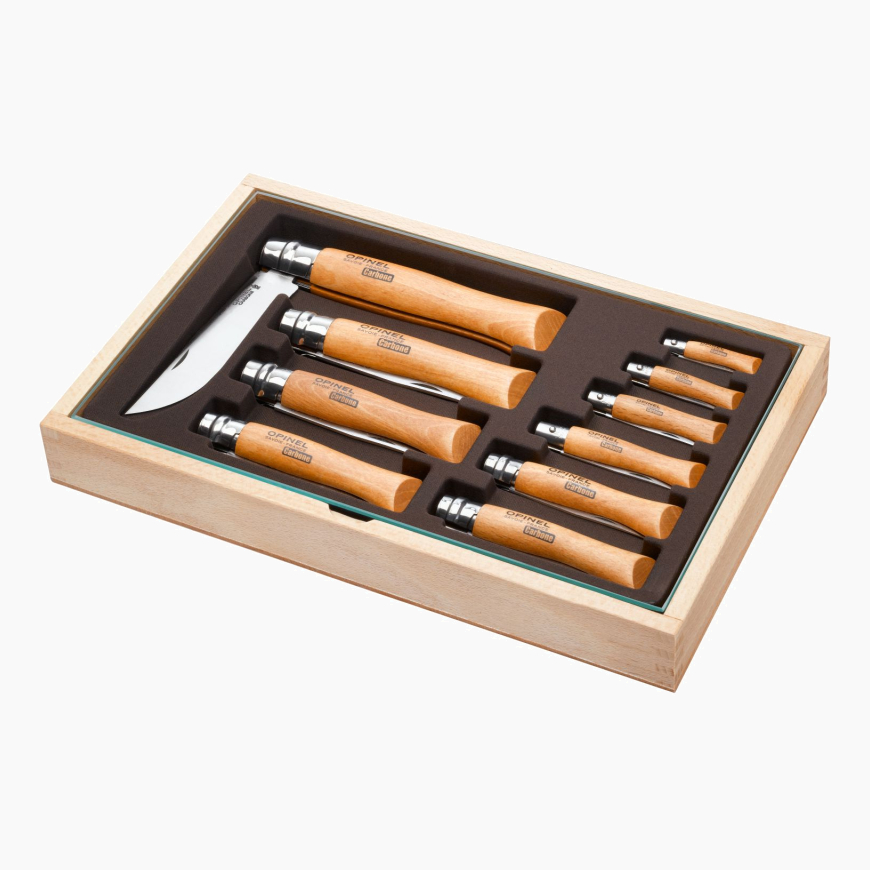 Vitrine 10 Couteaux Carbone