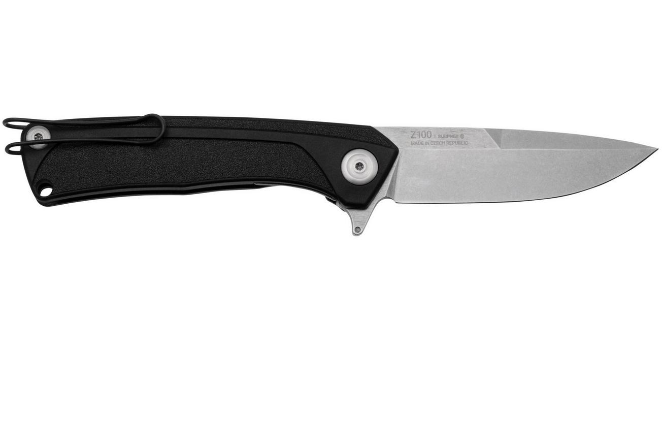 ANV Knives Z100 BB VZ100-051 Stonewashed Sleipner, Black GRN, zakmes
