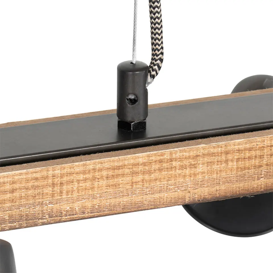 Qazqa hanglampen jelle zwart gu10