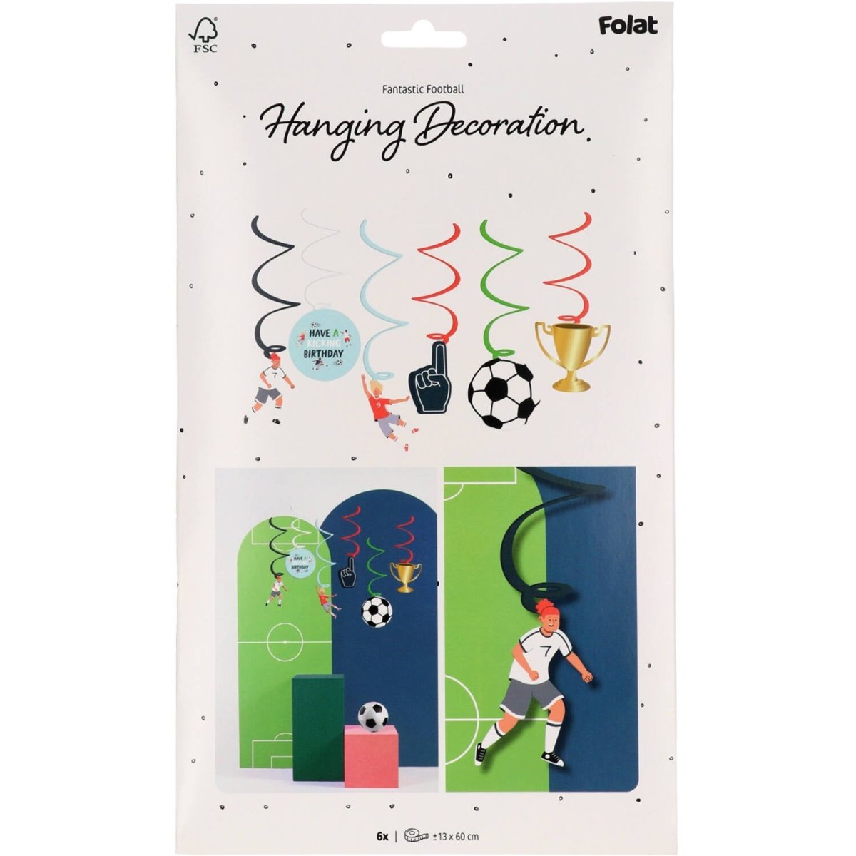 Voetbal Hangdecoratie 6st