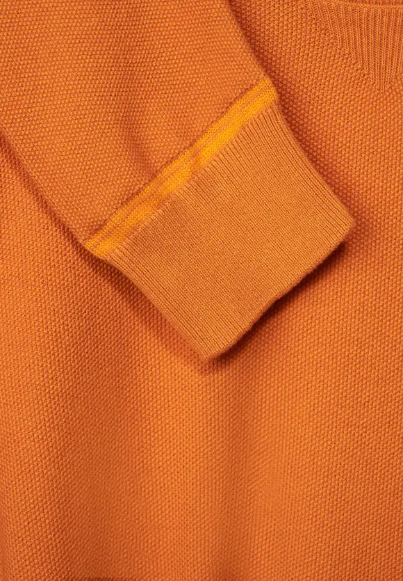 Pullover mit feiner Struktur - pumpkin orange