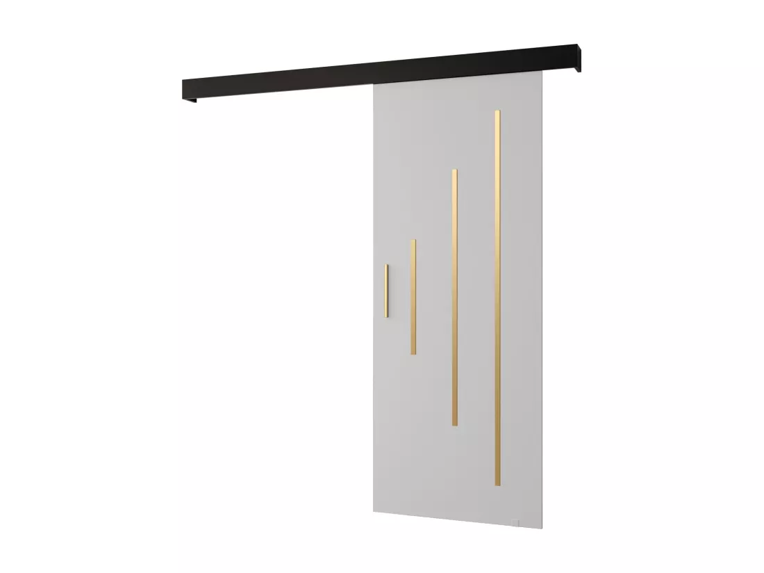 Portes coulissantes Salwador Y 80x204 cm (Blanc / Noir / Or)