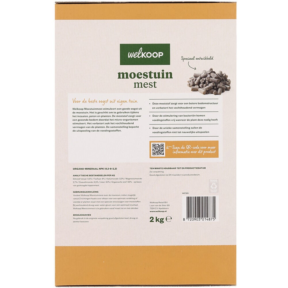 Welkoop - Moestuinmest - 20 m2 - 2 Kilogram