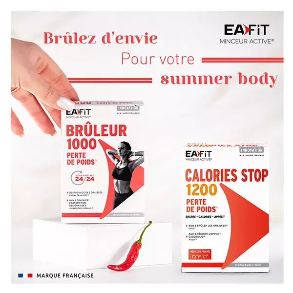 EaFit Active Slimming - Calorie Stop 1200 - Perda de Peso - Com Morosil - 60 Comprimidos