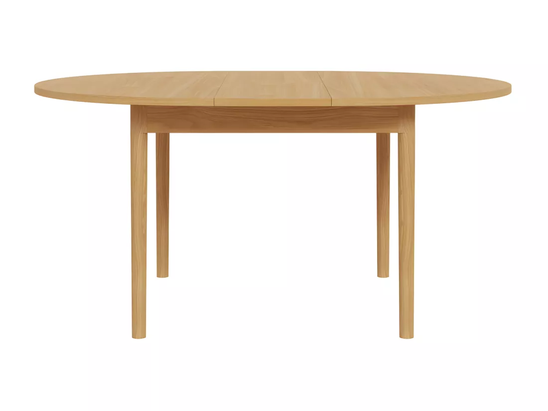 Table extensible L. 130/165 cm décor chêne pieds en bois - VIVIAN