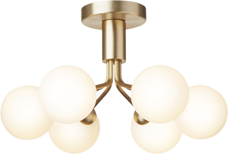 Nuura Apiales 6 Ceiling, brushed brass / opal Brushed brass / opal