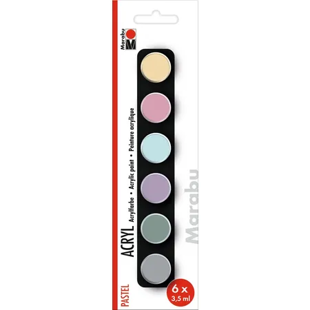 Marabu Acrylfarben Set PASTEL, 6 x 3,5 ml