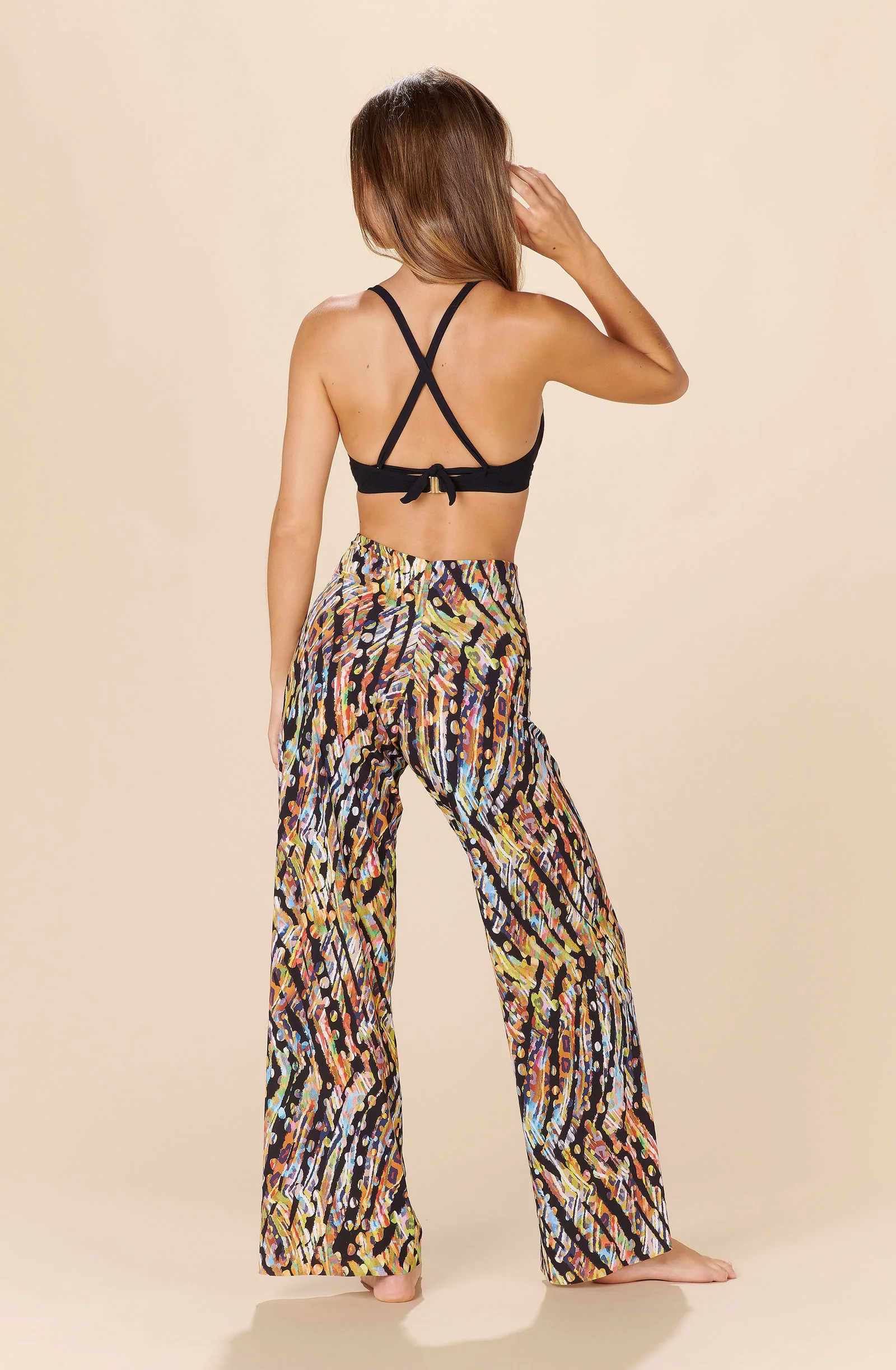myla Pantalon ample en voile léger imprimé MELTING SPOT Melting spot