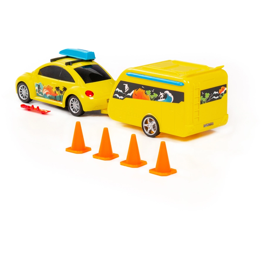 POLESIE® PKW Tour mit Wohnwagen, Tray