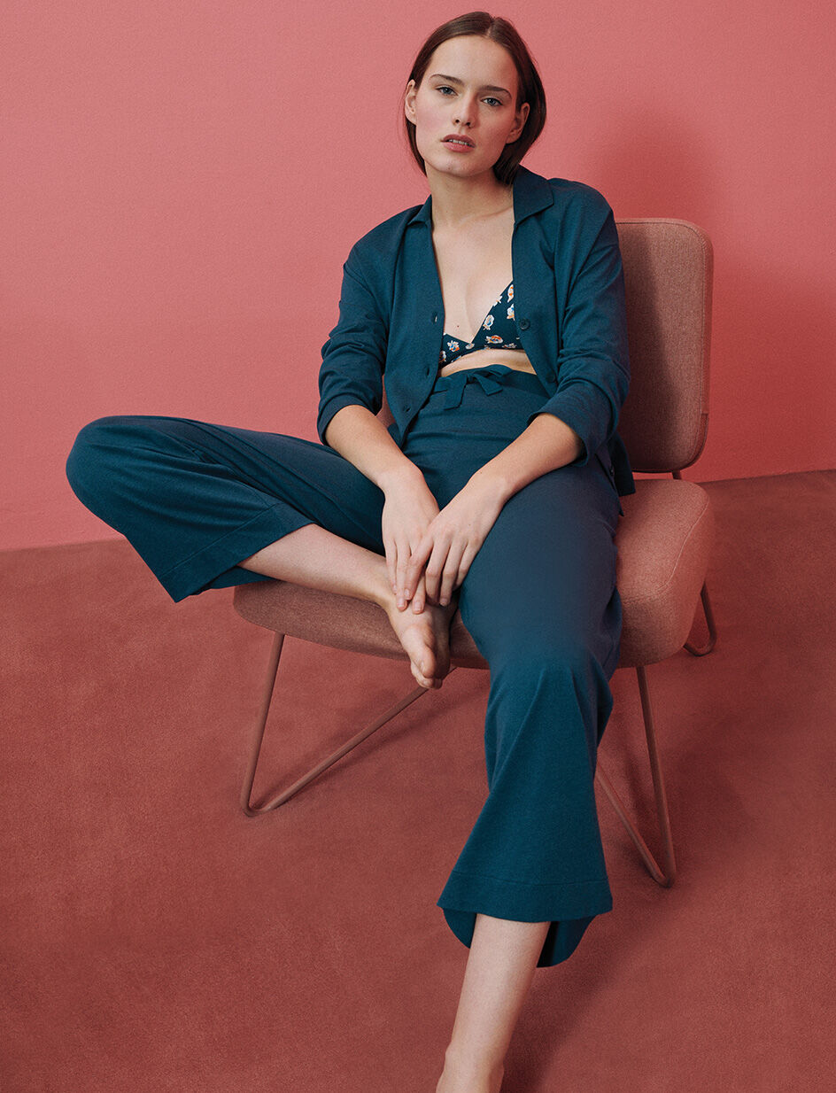Pantalon - bleu canard