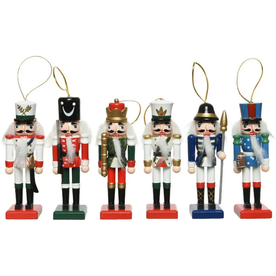 Decoris Kersthangers - 6x - 12 cm - notenkraker