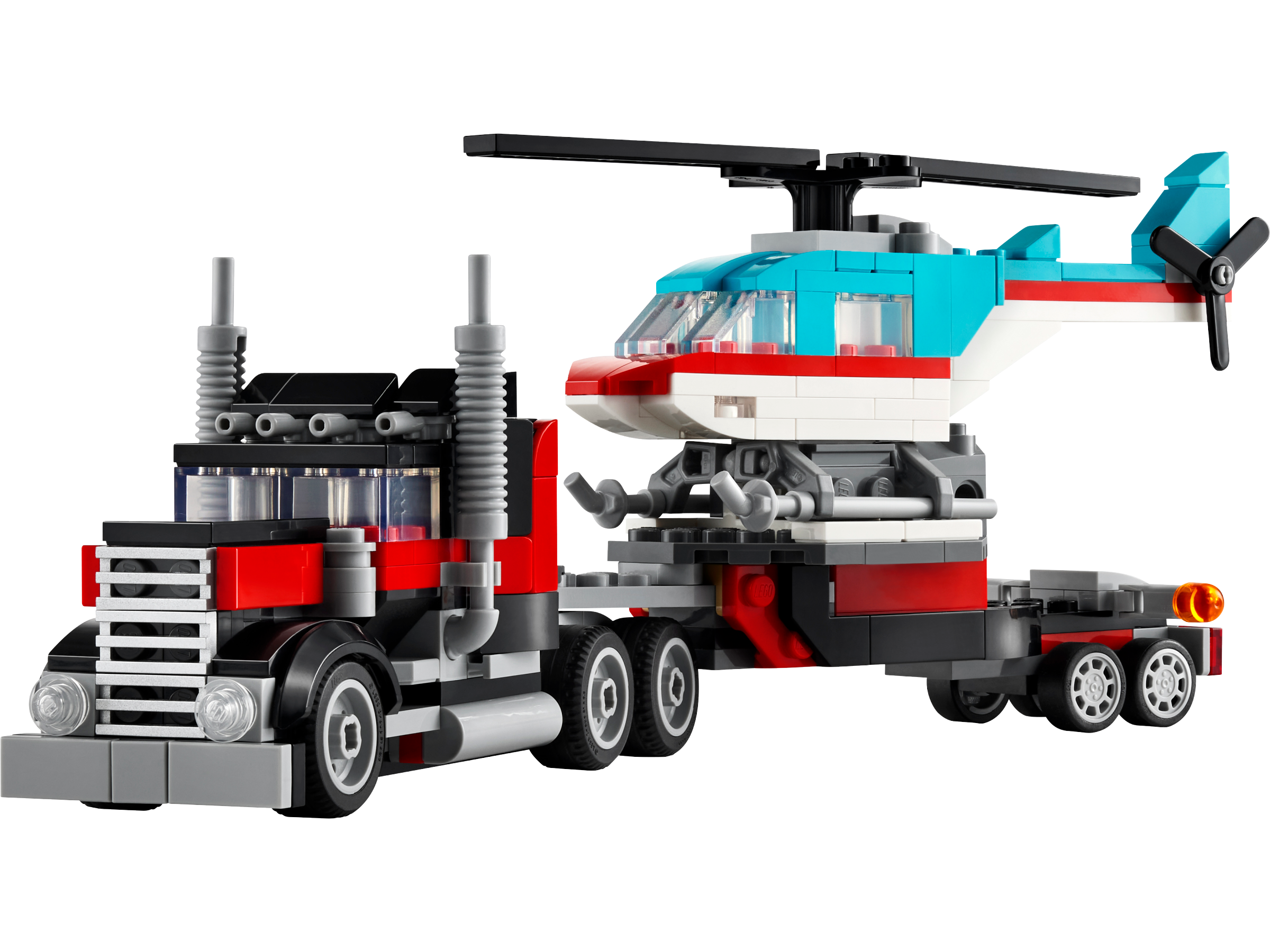 Caminhão com reboque e helicóptero 31146