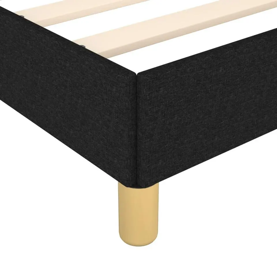 vidaXL - Bed frame met lattenbodem zonder matras Zwart - Stof - 90x200 cm