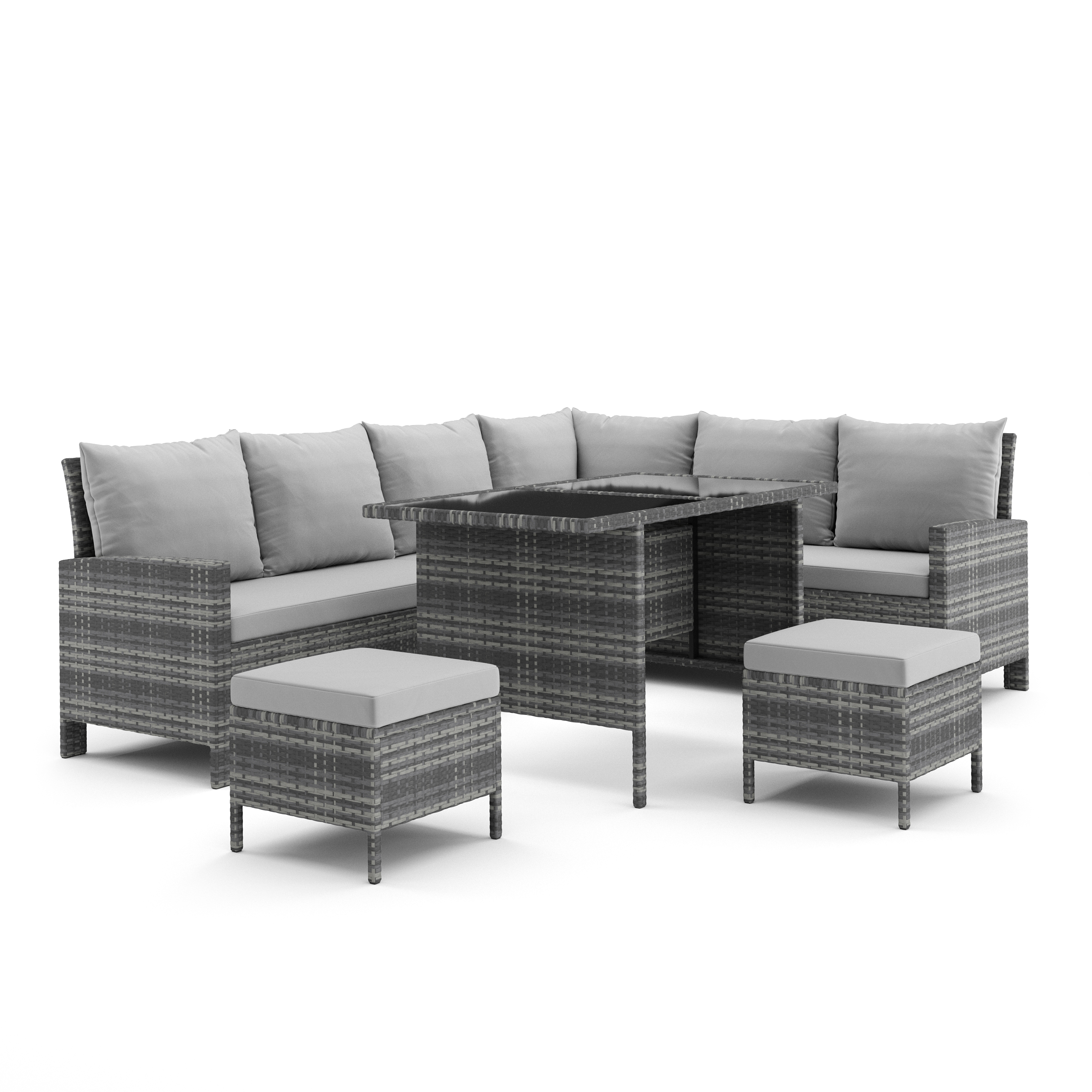 Rattanlounge ADRIANUS grau