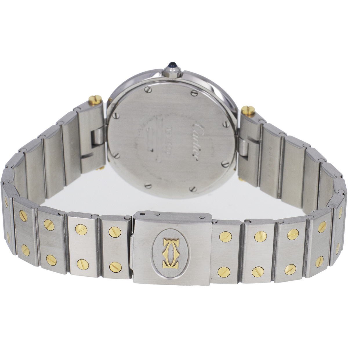 Montre d'occasion Cartier santos ronde femme