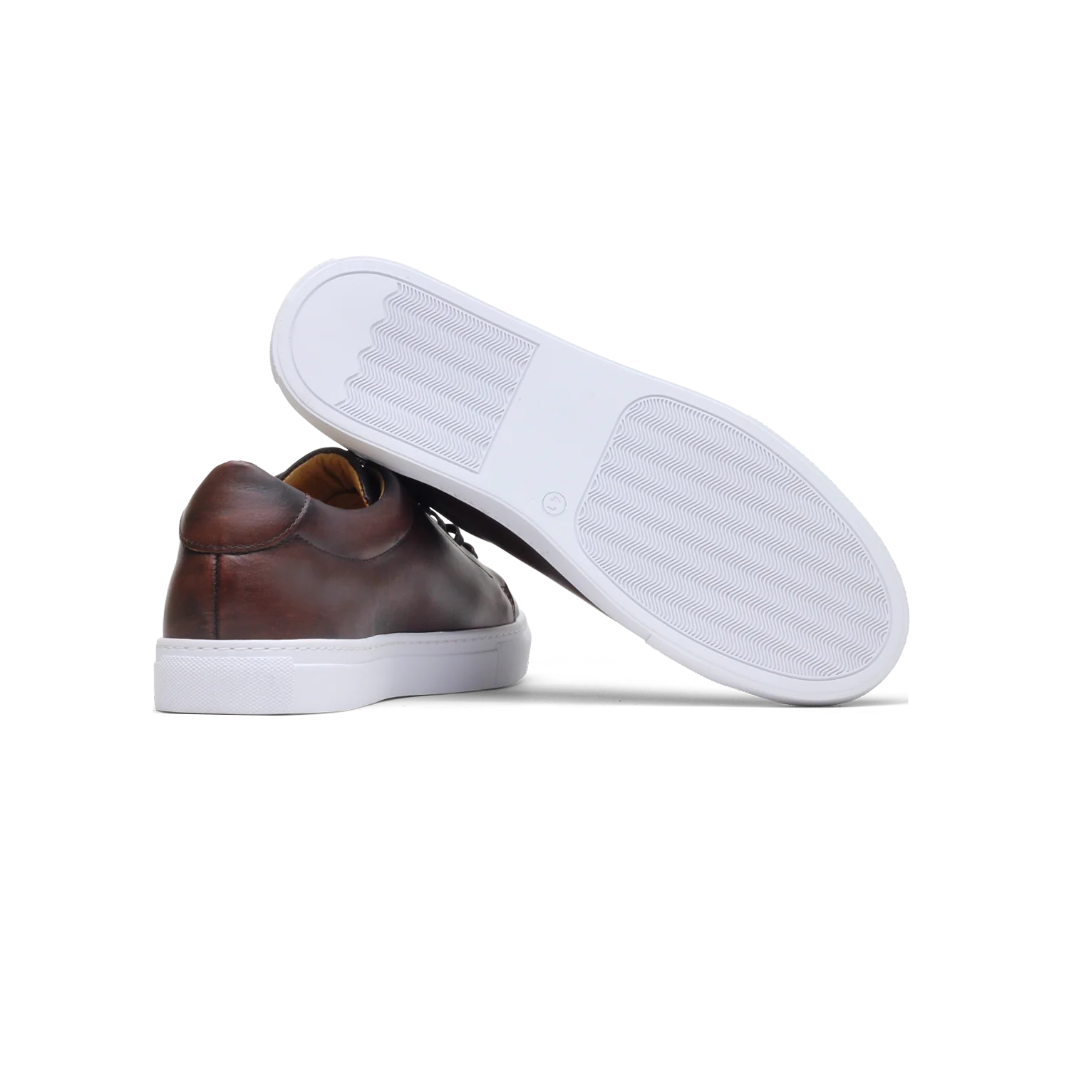 Kooper-Sneakers / Basket en cuir brown