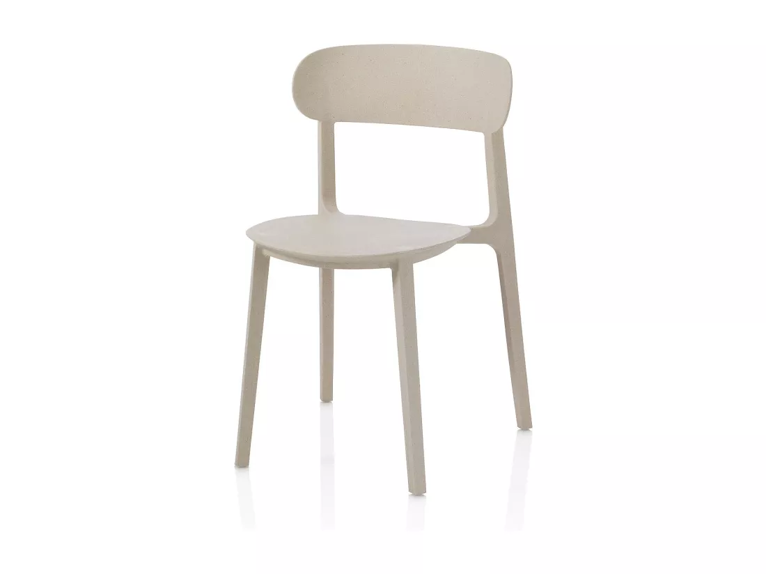 Set de 4 Chaises d'intérieur/extérieur recyclé SILVIA beige