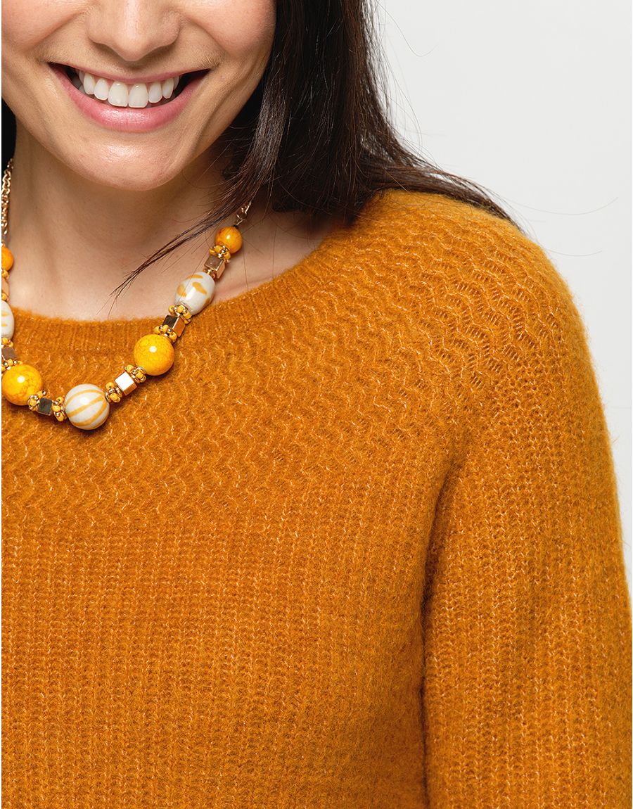 Pull doux ocre