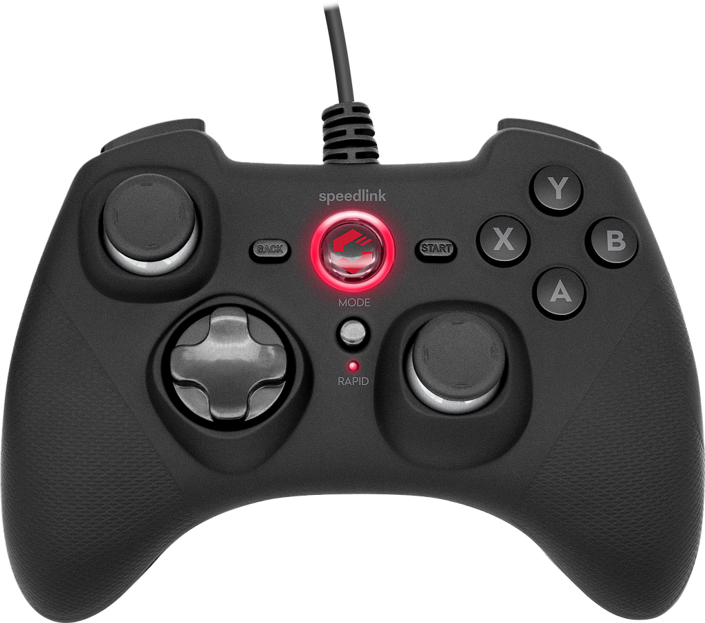 SPEEDLINK RAIT Gamepad - for PC/PS3/Switch/OLED, rubber-black