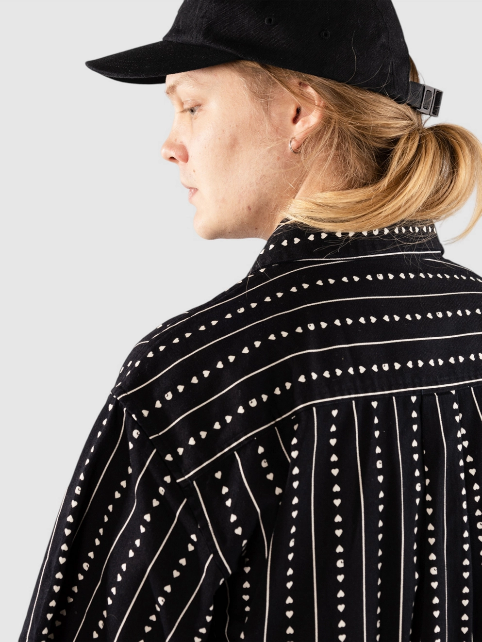 Carhartt WIP Drewe Shirt heart c pinstripe/blk/nat