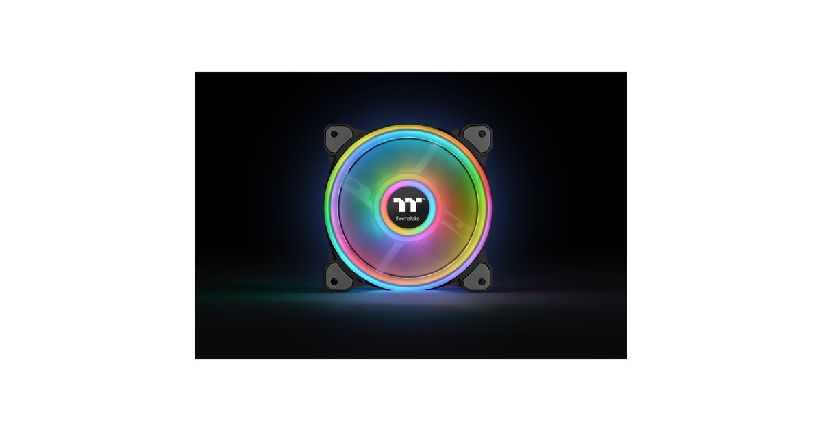 ThermaltakeRiing Quad 14 RGB Radiator Fan TT Premium Edition Single Fan Pack case fan  (Zwart, 140 x 140 x 25 mm)