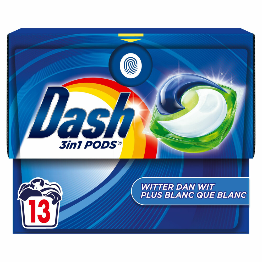 Dash Wasmiddelcapsules 3in1 Pods Witter dan Wit13 stuks