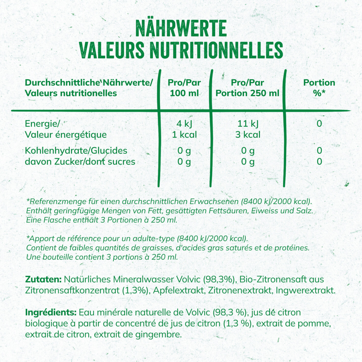 Volvic Essence Zitrone & Apfel 6x75cl -450cl