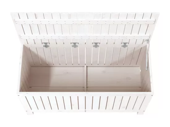 Boîte de rangement de jardin Blanc 115x49x60 cm Bois de pin