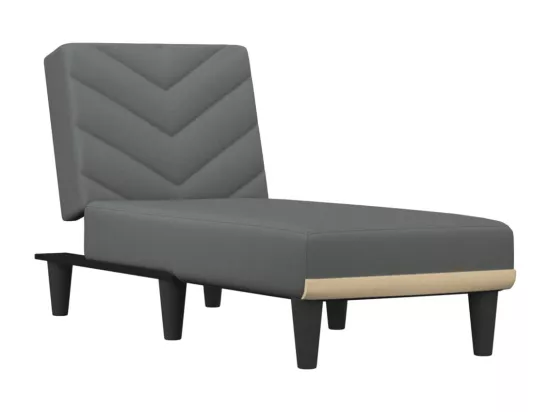 Chaise longue gris foncé tissu