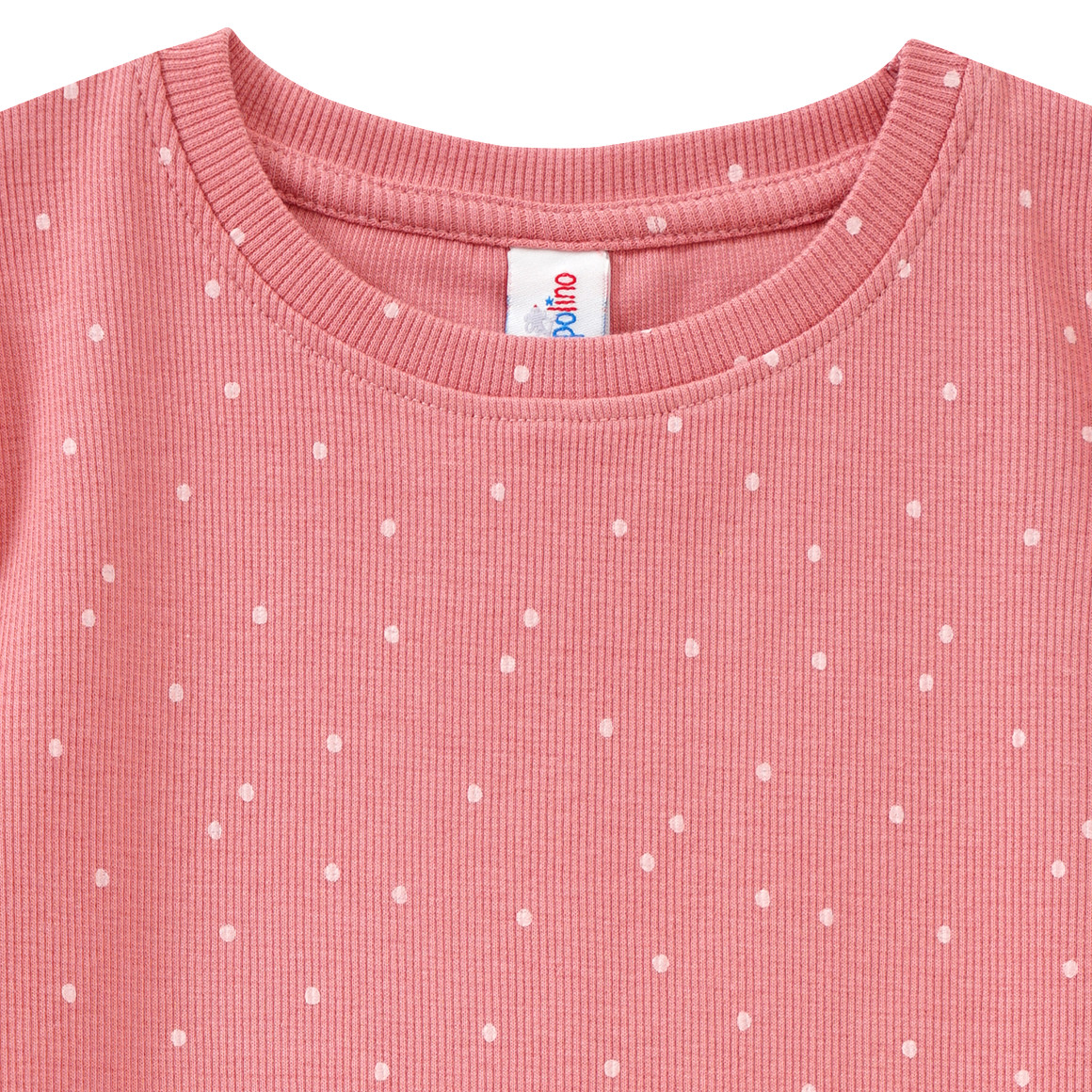 Topolino Mädchen T-Shirt mit Rippstruktur dunkelrosa
