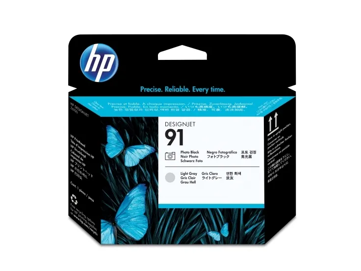 HP 91 - Lysegrå, foto-sort - printhoved - for DesignJet Z6100, Z6100ps