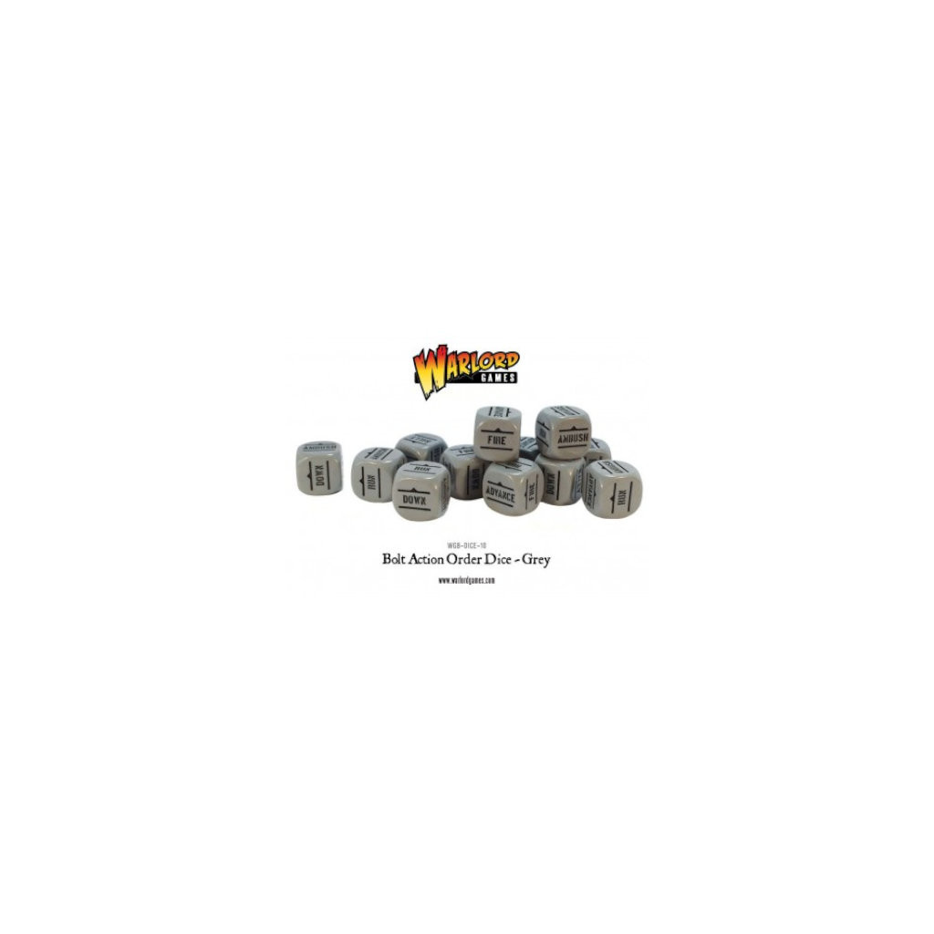 Bolt Action : Orders Dice Packs - Grey