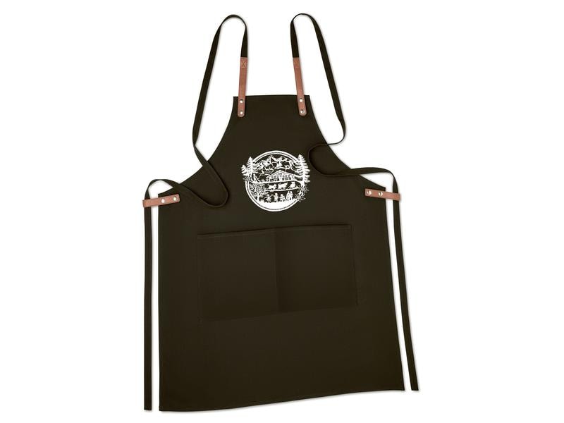 Trendform Kochschürze Swiss Tradition Schwarz Küchenschürze mit verstellbarem Nackengurt
