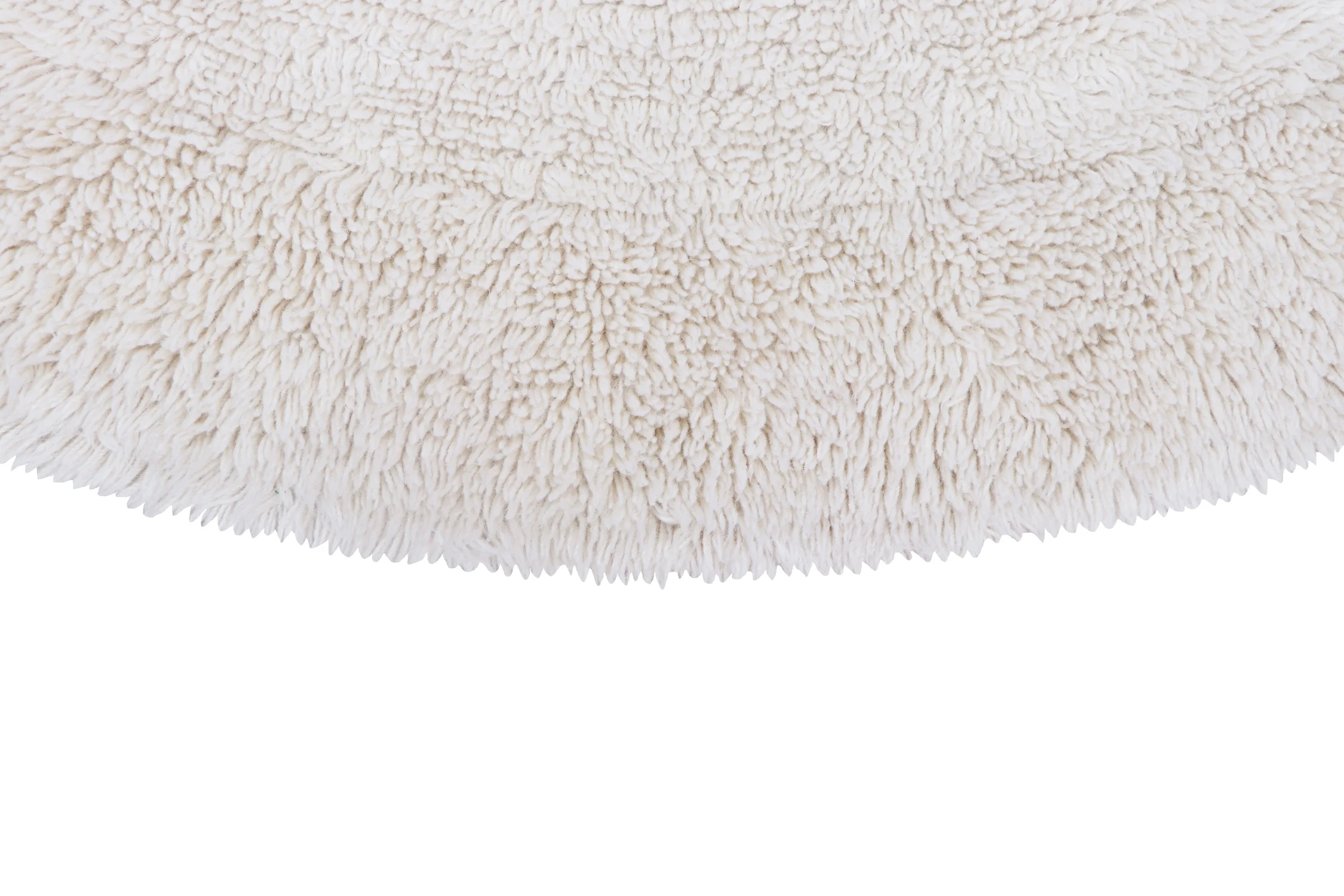 CERCLE POLAIRE - Tapis rond en laine lavable | Blanc