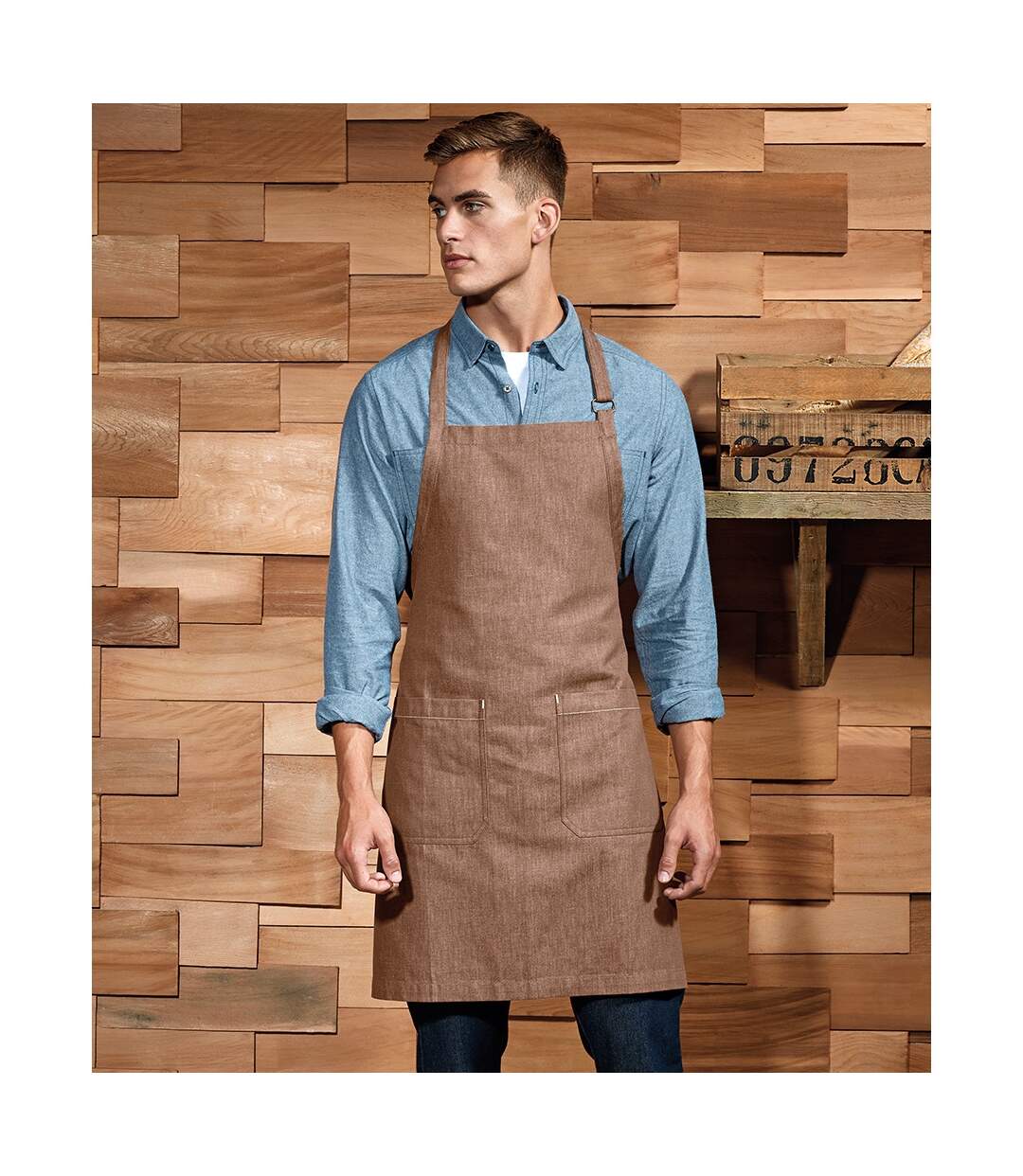 Premier - Tablier (Denim marron) (Taille unique) - UTPC4247