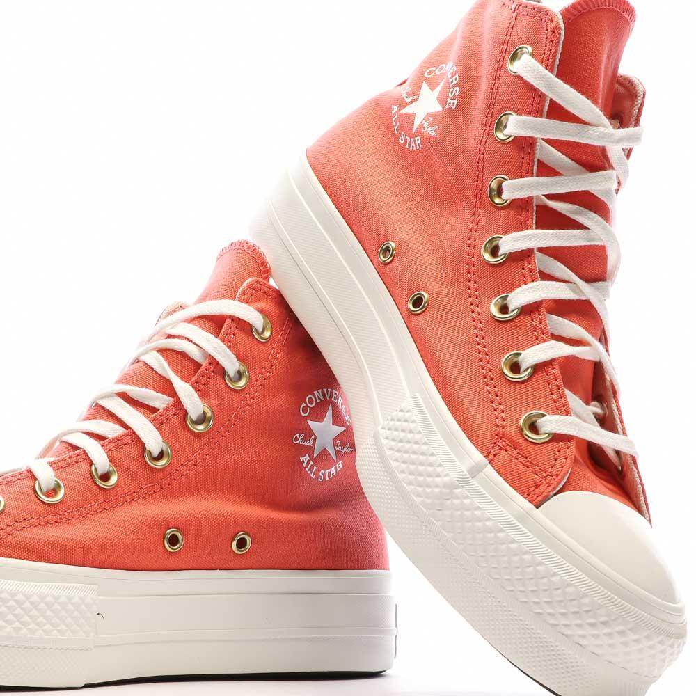 Converse Baskets Oranges Femme Converse Chuck Taylor All Star Platform