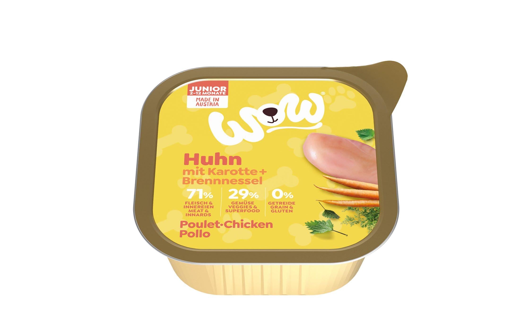 Nassfutter Junior Huhn Schale, 11 x 150 gAlleinfuttermittel für Junioren