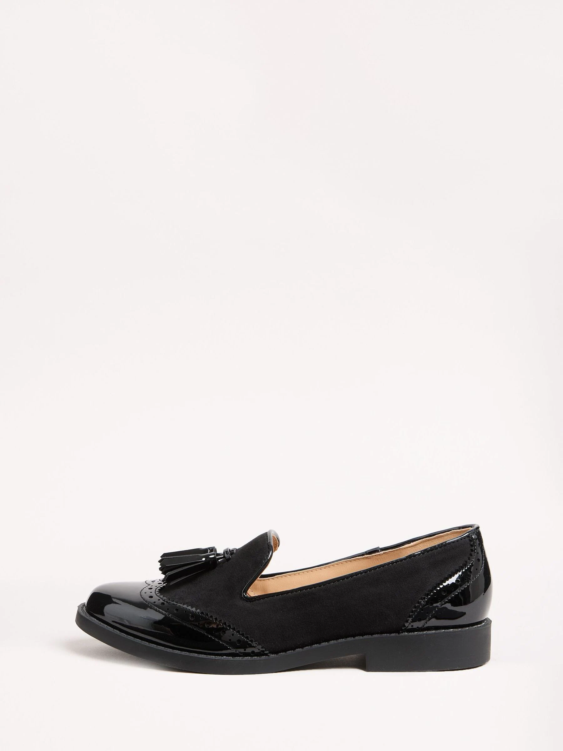 Friends Like These Patent Slipper Cut Tassel Slip On Loafer Shoes