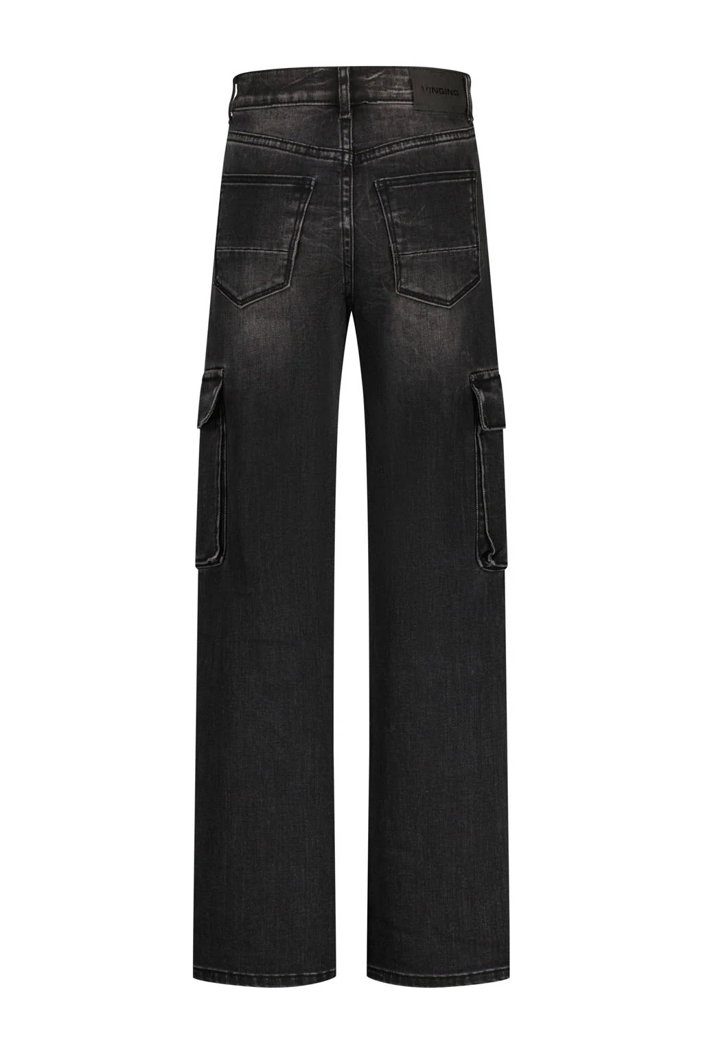 Vingino wide leg jeans Coco Cargo black denim