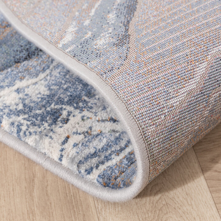Abstract vloerkleed - Xavier Wave Blauw/Grijs