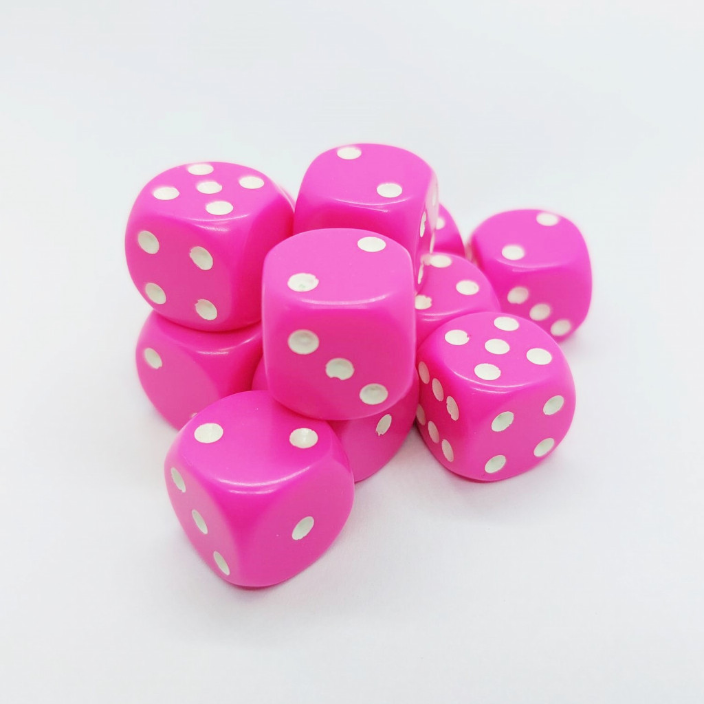 Set de 12 Dés 6 Faces Chessex : Opaques