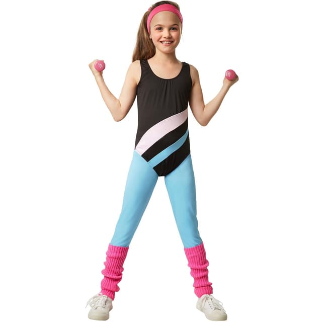Fitness-stjerne børnekostume