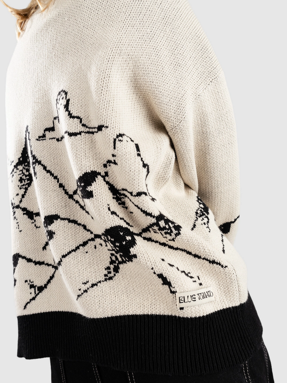 Blue Tomato Landscape Knit Pullover black / eggwhite