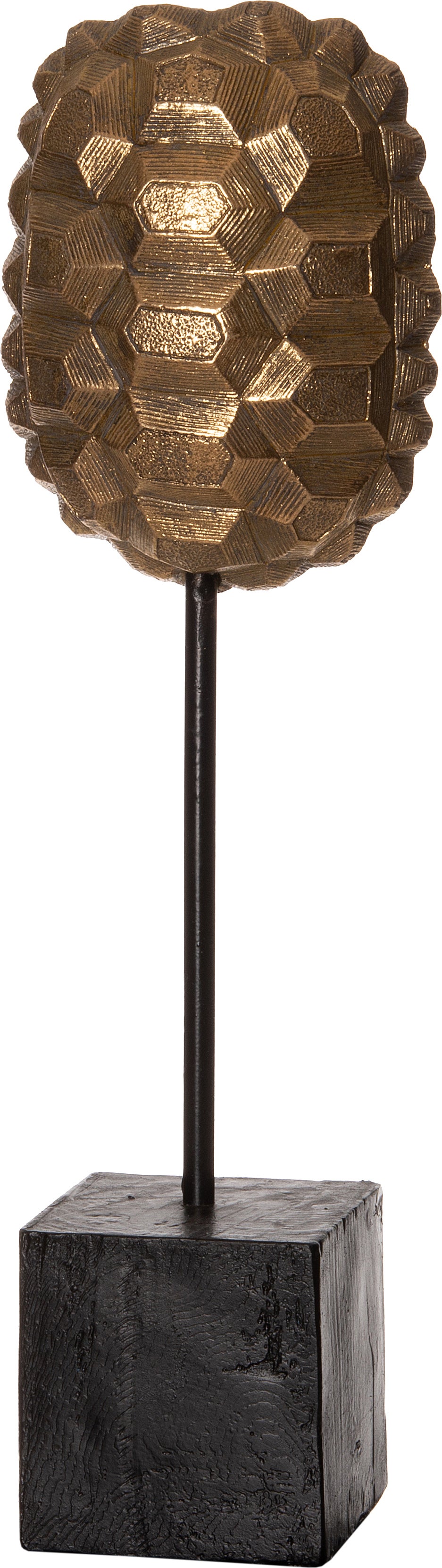 Intratuin beeld op voet Bart schildpad goud 11 x 8 x 38 cm