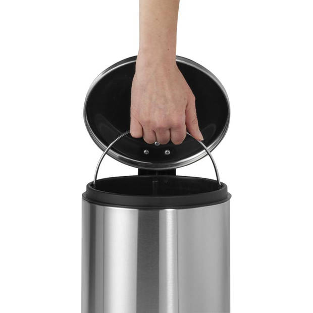 Blokker Pedaalemmer - 5 liter - Mat Staal