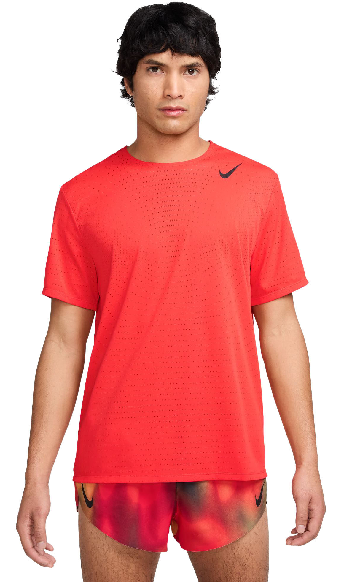Dri-FIT ADV Aeroswift SS Top Herre 696/LT Crimson/Black