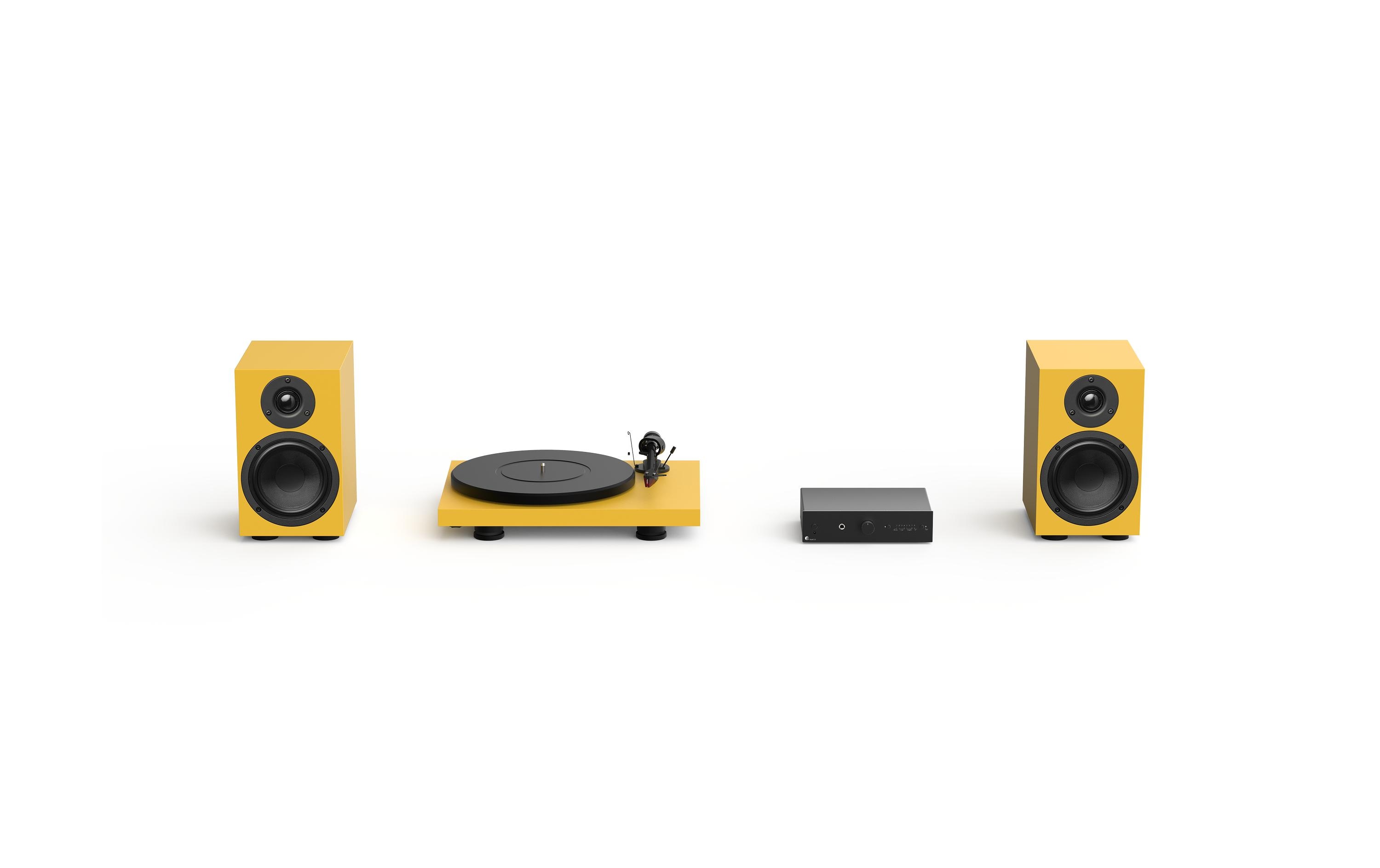 Plattenspieler mit Bluetooth Colourful Audio Gelb<br>Der Plattenspieler, der alles bietet
