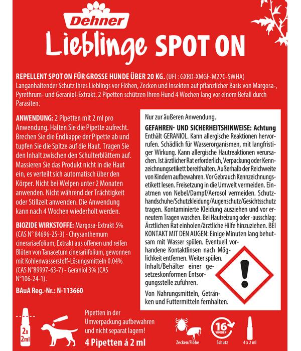 Dehner Lieblinge Floh- und Zeckenschutz Spot